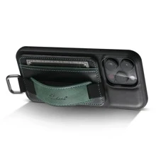 Suteni Custodia per telefono porta carte con cinturino da polso in PU compatibile con dispositivi Apple/samsung/google/huawei/oneplus/xiaomi/Xperia - nero - Visualizzare 8