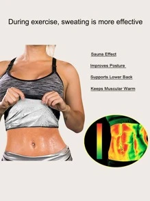 Cinturón Deportivo De Sudor De Pu De Poliuretano Modelador De Forma Corset Entrenador De Cintura - Plateado - Ver 3