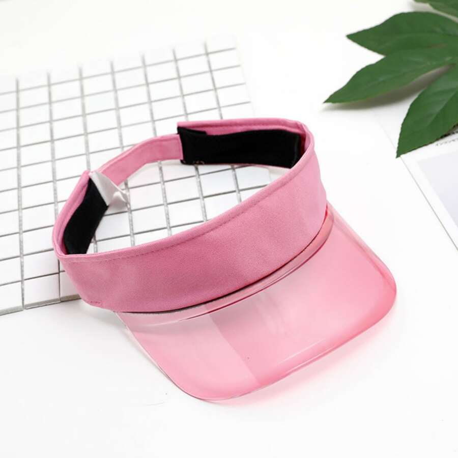 Baseball Cap With See Through Jelly Color Containing Brim To Shade Sunlight And Prevent Ultraviolet Rays, - Baby Pink - View 1