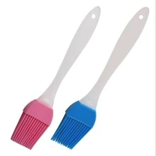 1個17*3.2cm耐高溫矽膠刷,適用於蛋糕烘焙刷油,燒烤醬油和其他烹飪用途,隨機顏色