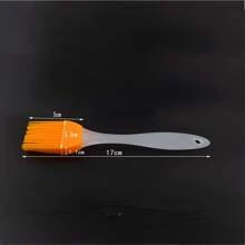 1個17*3.2cm耐高溫矽膠刷,適用於蛋糕烘焙刷油,燒烤醬油和其他烹飪用途,隨機顏色