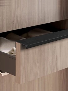 2 Miếng Ẩn giấu Đồ nội thất Tay cầm Mờ Đen Phòng bếp Tủ Kéo , Độ chính xác cao Hợp kim nhôm Phong cách hiện đại Ngón tay Cạnh Kéo Xử lý Đối với Tủ Tủ Và Ngăn kéo - màu đen - Xem 1