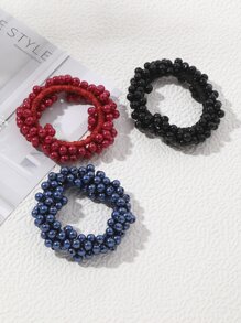 3 件简约串珠发带和珍珠发带优雅