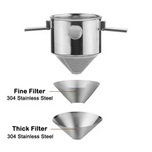 choxila 1pc Pour Over Coffee Dripper, Portable Stainless Steel Reusable Coffee Filter, Collapsible Coffee Dripper, Foldable Coffee Maker for Home Office Travel - Silver - View 7