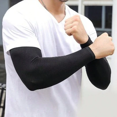 Bộ 2 găng tay tay chống nắng Ice Silk chống tia UV cho mùa hè, thích hợp cho đi xe đạp và đi xe máy