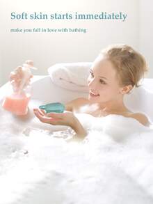 1入組-卡通貓爪嬰兒沐浴刷快速起泡矽膠擦洗神器全身按摩水療刷浴室配件