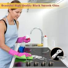 Cooksir Electric Cooktop 30 Inch, 7400W Built-In Electric Stove Top 4 Burner, 220-240V Ceramic Hob With Glass Protection Metal Frame, Knob Control, 9 Power Level, Wiring Required, No Plug - Black - View 6