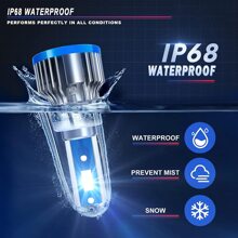2入組/包HB39005LED頭燈燈泡帶80W16000LM光束,300%亮度增加車LED,航天鋁,IP68防水,6000K超亮LED轉換成套工具 - 9005/HB3 - 查看 3