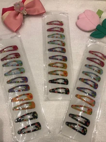 Presilhas de cabelo casuais para uso diário em penteados casuais para meninas - Multicolorido - Visão 2