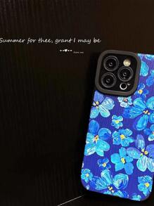 Floral Phone Case - Blue - View 3