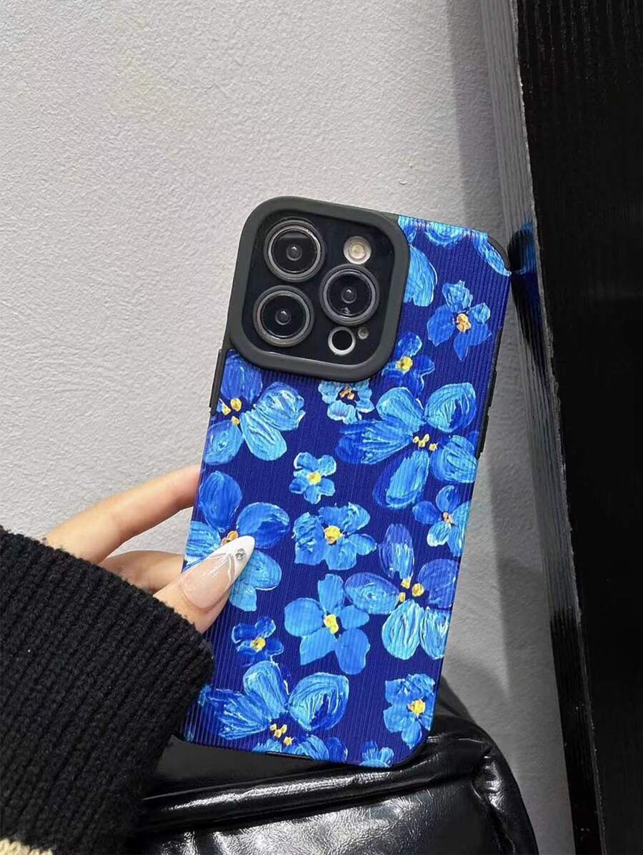 Floral Phone Case - Blue - View 1