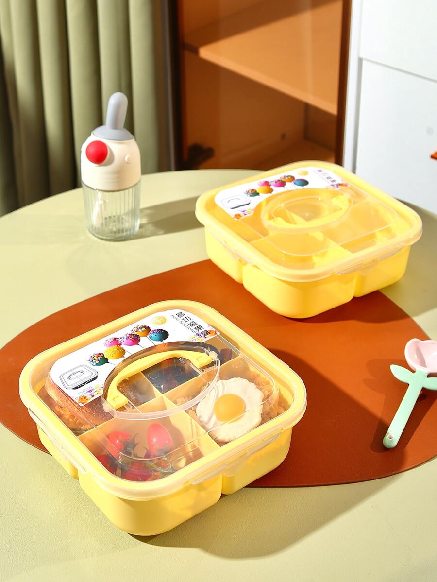 Caja de almuerzo creativo estilo japones dulce con múltiple compartimentos para estudiantes , de plástico - Amarillo - Ver 1