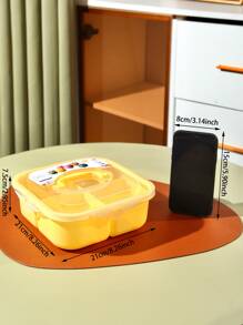 Caja de almuerzo creativo estilo japones dulce con múltiple compartimentos para estudiantes , de plástico - Amarillo - Ver 3