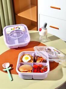 Caja de almuerzo creativo estilo japones dulce con múltiple compartimentos para estudiantes , de plástico - Amarillo - Ver 4