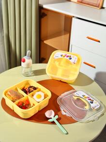 Caja de almuerzo creativo estilo japones dulce con múltiple compartimentos para estudiantes , de plástico - Amarillo - Ver 5