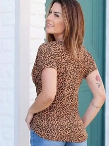 Women Blouses - 金色 - 查看 2