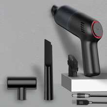 ①無線
②無鋼圈車吸塵器,迷你便攜時尚車吸塵器,手持兩用吸塵器帶大功率 - 黑色 - 查看 1