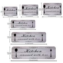 1入組水果或廚房用具或字母或花卉印花廚房地墊，柔軟、親膚、抗疲勞、廚房緩衝墊、客廳、臥室、入口通道、室內裝飾 - 彩色 - 查看 5