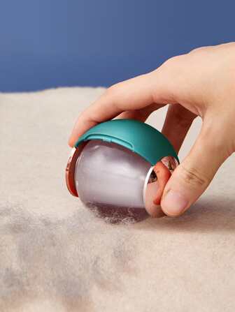 1入組綠色可攜式衣物毛球器,可重複使用,可水洗,適用於家庭使用、旅行,去除灰塵、毛球