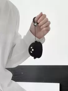 Funda compatible con Airpods con diseño de dibujos animados - Negro - Ver 2