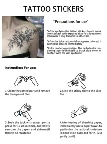 1pc Washable Temporary Tattoo Pvc Ombre Red Spider Design Waterproof And Sweat-Proof For Daily Use By People - Multicolor - View 5