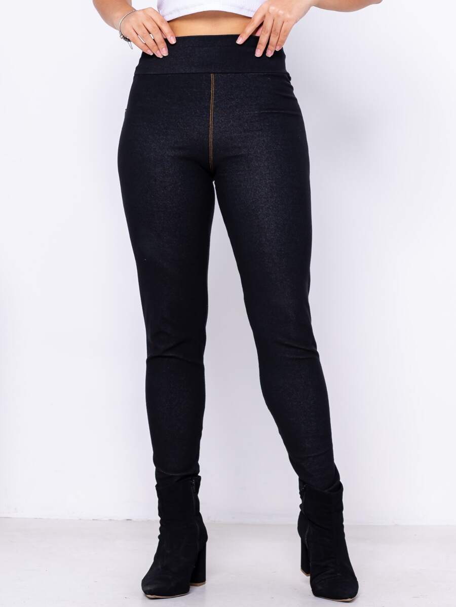 Women Jeans - 黑色 - 查看 1