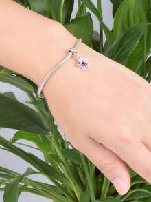 1 Miếng Duy nhất Tinh tế S925 Màu bạc Hoa , Con ong , Cây dừa Đồ treo , DIY Vòng tay Phụ kiện Đối với phụ nữ , Quà kỷ niệm - Bạc - Xem 3
