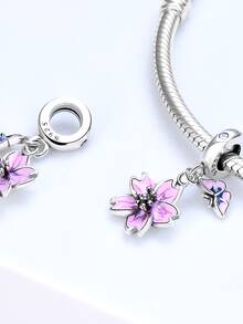1 Miếng Duy nhất Tinh tế S925 Màu bạc Hoa , Con ong , Cây dừa Đồ treo , DIY Vòng tay Phụ kiện Đối với phụ nữ , Quà kỷ niệm - Bạc - Xem 6