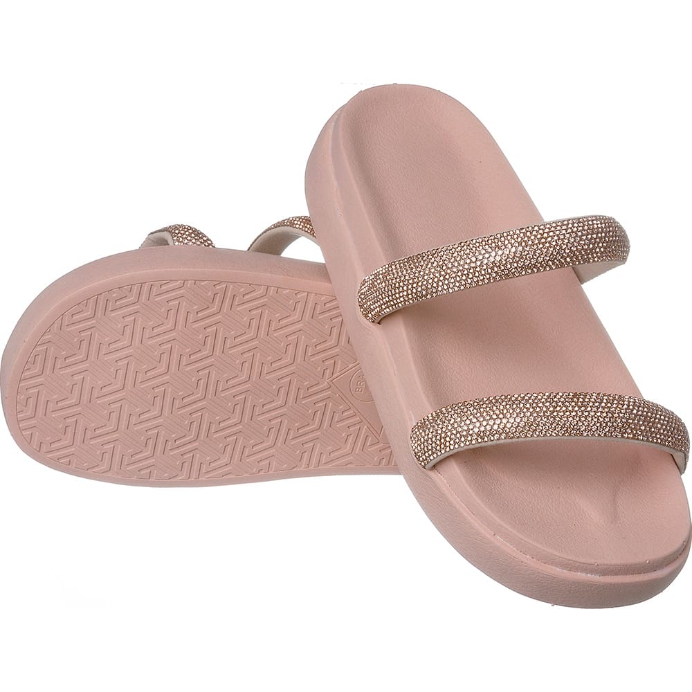 Women Flat Sandals - 乾枯玫瑰色 - 查看 1