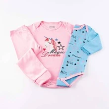 Baby Girls Bodysuits - Màu Hồng baby - Xem 3