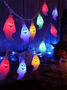1 件 10/20/40 LED 2/3/6 米固体鬼魂灯串适用于万圣节节日装饰万圣节装饰房间装饰万圣节花园装饰礼物仙女节日装饰节日装饰 - 彩色 - 查看 4