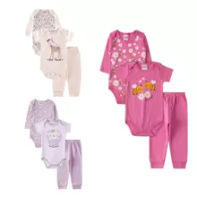 Baby Girls Bodysuits - Màu Hồng baby - Xem 5