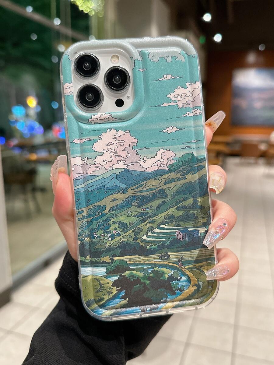 山水圖案手機外殼 - 彩色 - 查看 1