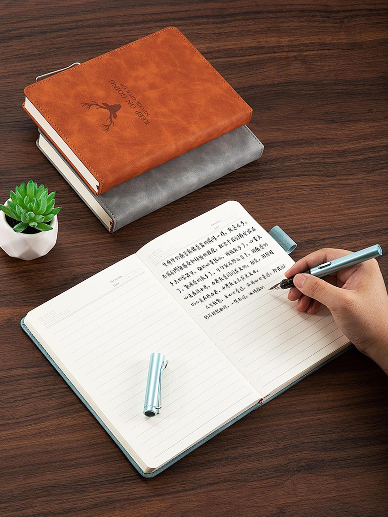 Deer Head And Slogan Pattern Notebook | SHEIN USA
