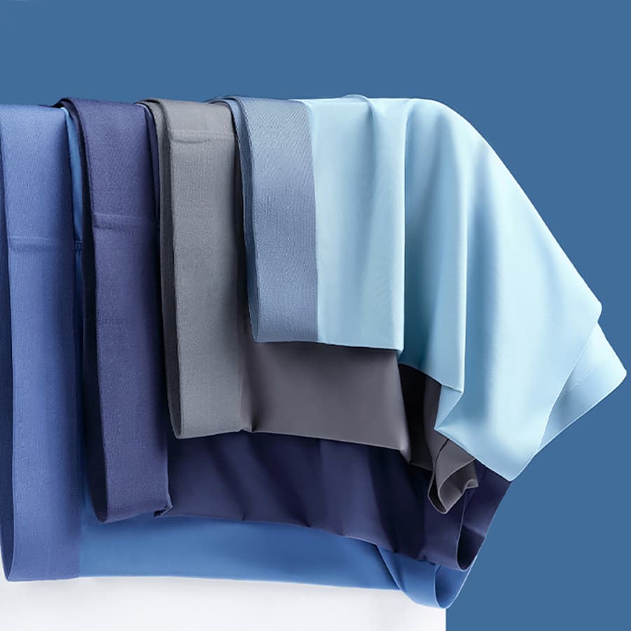 4pcs/set Solid Color Men's Boxer Briefs, Thin & Comfortable Underwear