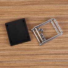 1入組迷你擺動鋼球:有趣物理書桌玩具適用於家庭裝飾和教育性遊戲,牛頓的搖籃物理模型軌道,無聲辦公室放鬆,禮品適用於兒童和學生 - 黑色 - 查看 8