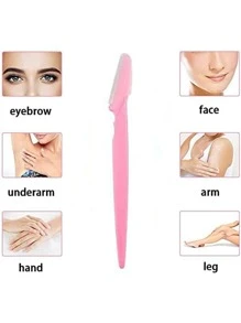 12 件套修眉刀，男女通用，面部剃须刀，易于使用，修眉刀，粉色 - 粉色 - 查看 5