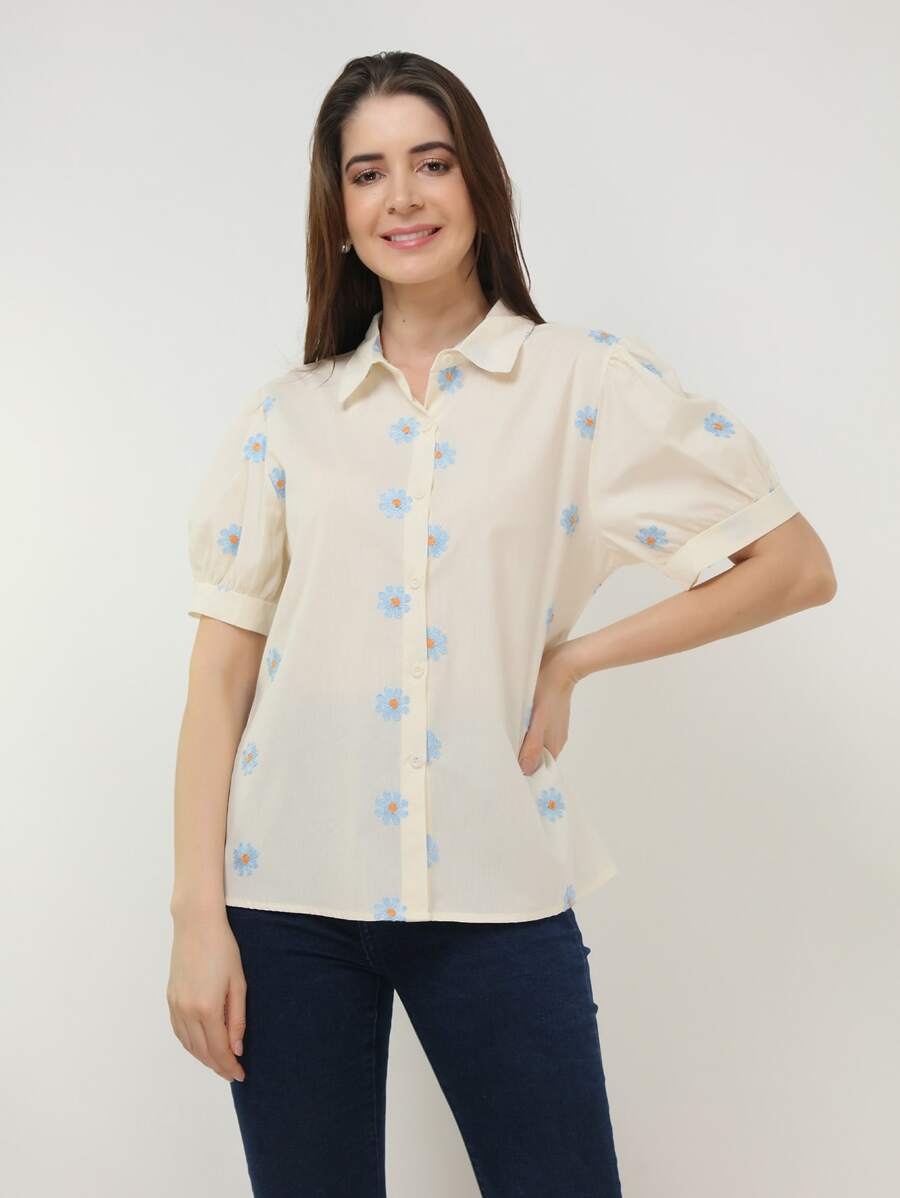 Women Blouses - Màu be - Xem 1