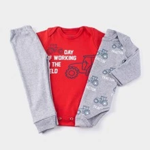 Baby Boys Bodysuits - 淺藍色 - 查看 3