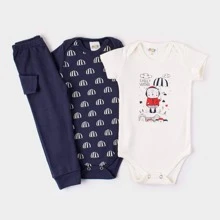 Baby Boys Bodysuits - 淺藍色 - 查看 4