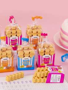 2 piezas Borrador con dibujos animados papas fritas en forma de - Multicolor - Ver 5