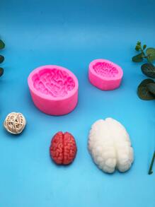 1個男人腦形模具,可用於手工香薰蠟燭製作、巧克力冰淇淋蛋糕、翻糖、果凍、蛋糕裝飾、樹脂鑄模、石膏模具等製作,矽膠材質 - 粉色 - 查看 5