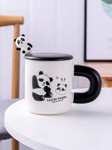 Taza de café con dibujo de panda animado y lindo - Escribe un - Ver 1