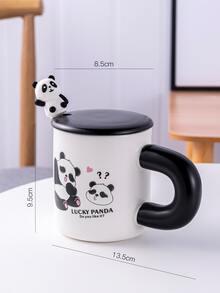Taza de café con dibujo de panda animado y lindo - Escribe un - Ver 2