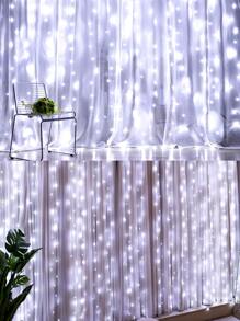 1入usb銅線簾燈8種模式(白色/暖白色/多色)3mx1m/3mx2m/3mx3m100/200/300 Led燈珠 - 白色 - 查看 6