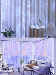 1入usb銅線簾燈8種模式(白色/暖白色/多色)3mx1m/3mx2m/3mx3m100/200/300 Led燈珠 - 白色 - 查看 7