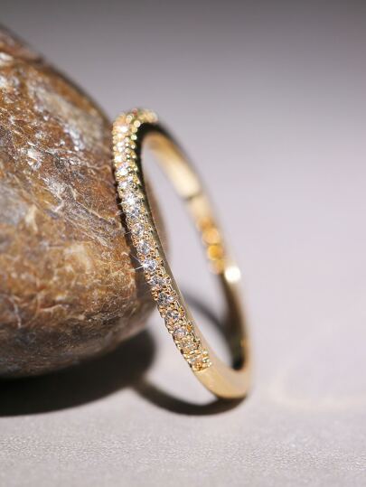 1 PC Elegant Cubic Zirconia Ring For Women For Valentine'S Day Gift Wedding Anniversary Party Jewelry,Mom,Mother,Mother's Day,Gift