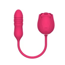 Vibrador de succión de vagina en forma de rosa, succionador de pezón, estimulador de clítoris para lamer Oral, Juguetes sexuales potentes para mujeres
