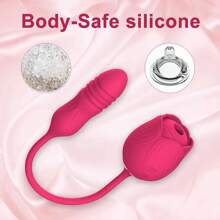 Vibrador de succión de vagina en forma de rosa, succionador de pezón, estimulador de clítoris para lamer Oral, Juguetes sexuales potentes para mujeres