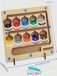 磁性顏色和數字迷宮-蒙特梭利（教育相關）教育性木頭磁吸拼圖遊戲板-活動計數搭配遊戲-學習精細摩托技能 - 彩色 - 查看 8